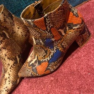 Stylish Snake print booties